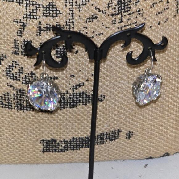 Noa Zuman Sterling‎ Silver Filigree Large Swarovski Crystal Earrings New!